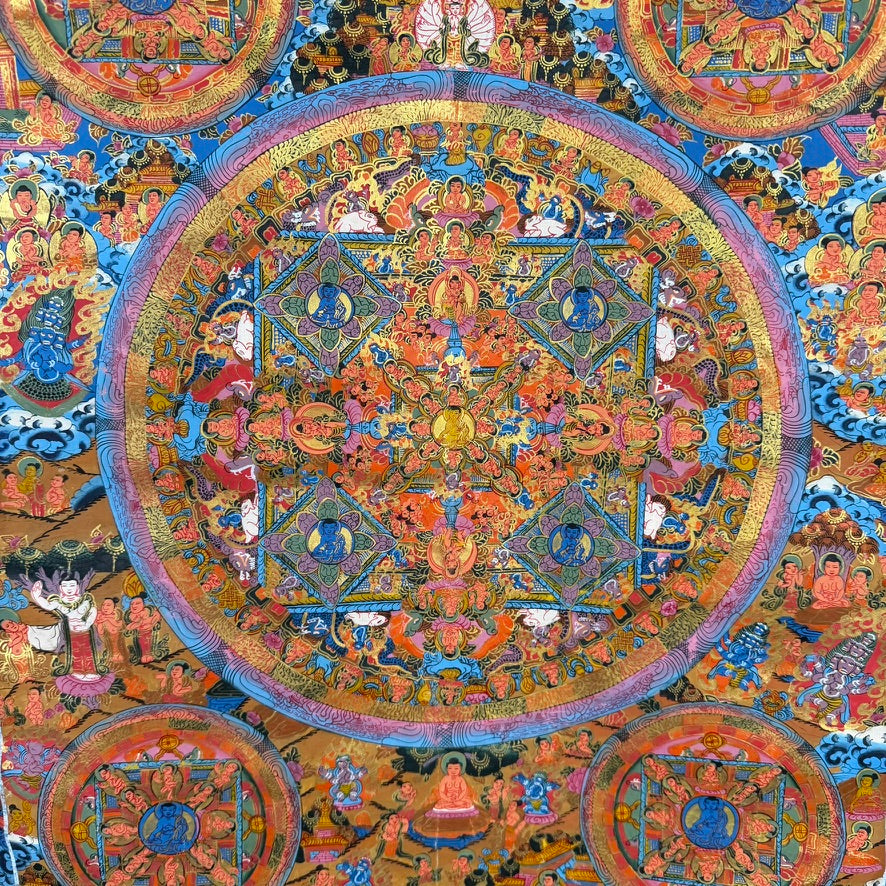 Grand Five Mandala Sacred Thangka