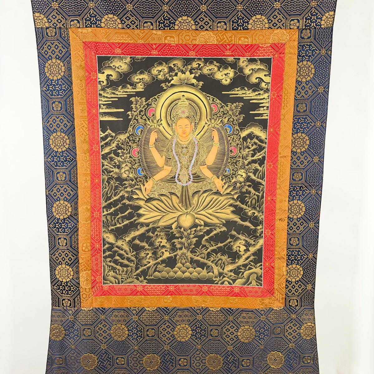 Hand-Painted Chenrezig Thangka