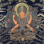 Hand-Painted Chenrezig Thangka