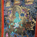 Hand-Painted Green Tara Thangka