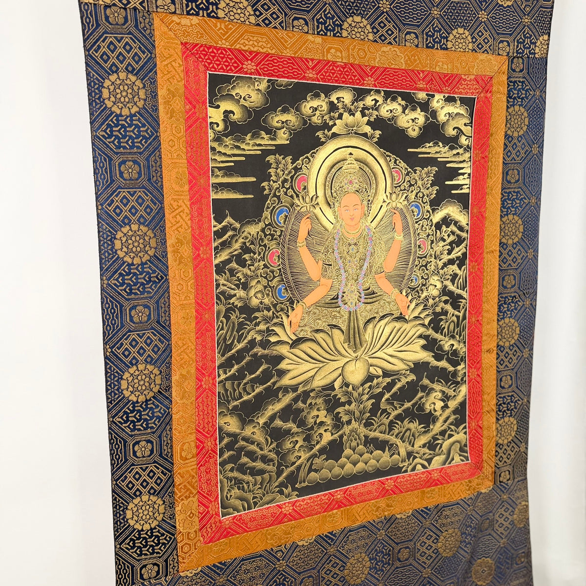 Hand-Painted Chenrezig Thangka