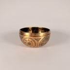 Hand Etched Bowl — 6.75" W x 3.5" H, D Note, 900g
