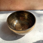 Hand Etched Bowl — 7.00" W x 3.5" H, C Note, 842g