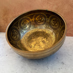 Hand Etched Bowl — 7.00" W x 3.00" H, A Note, 976g