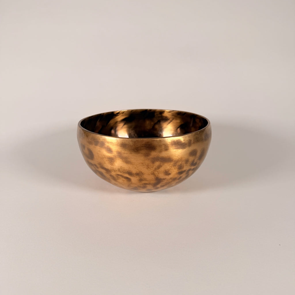 Hand-Hammered Singing Bowl — 7.00" W x 3.50" H, A Note, 802g