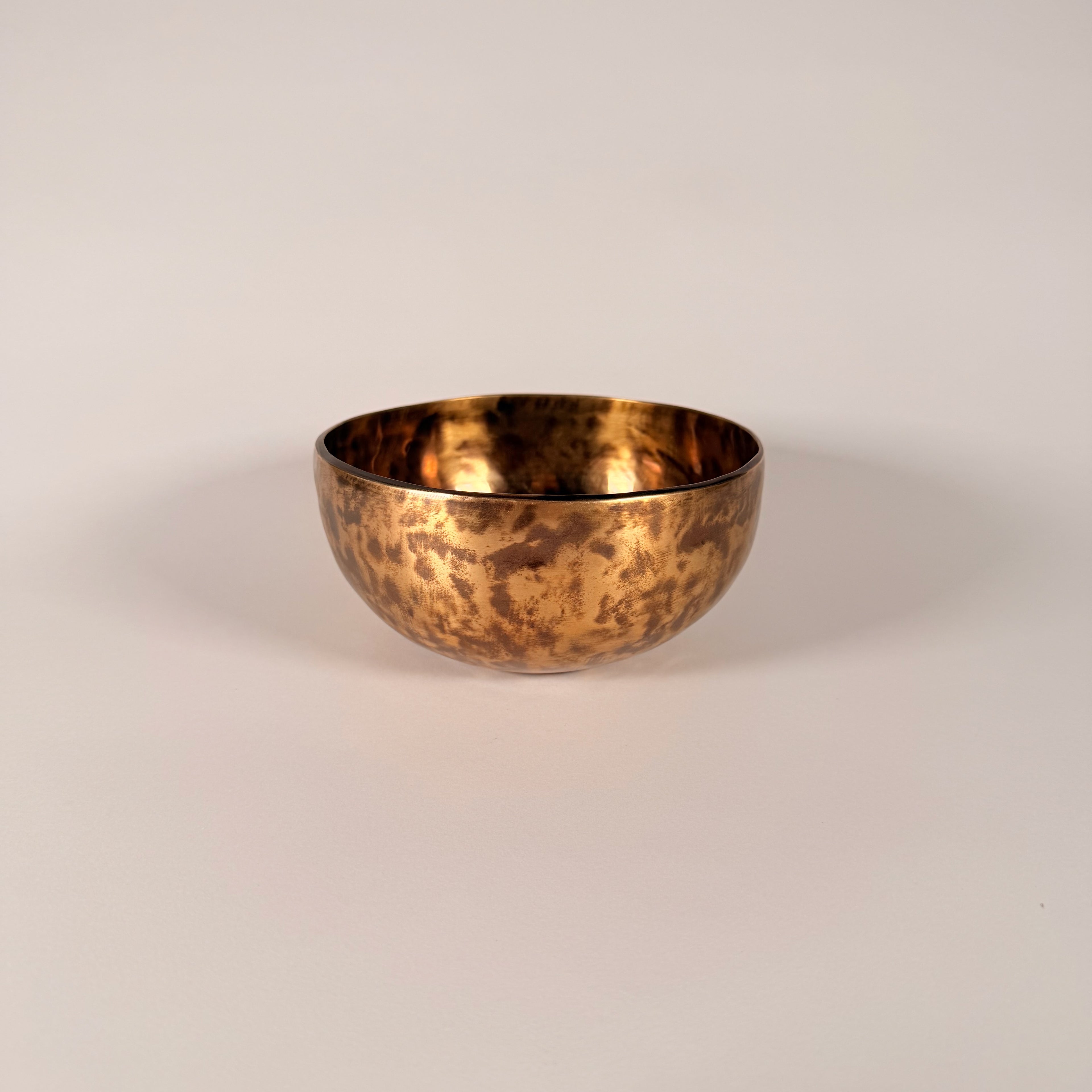 Hand-Hammered Singing Bowl — 7.00" W x 3.50" H, A Note, 848g