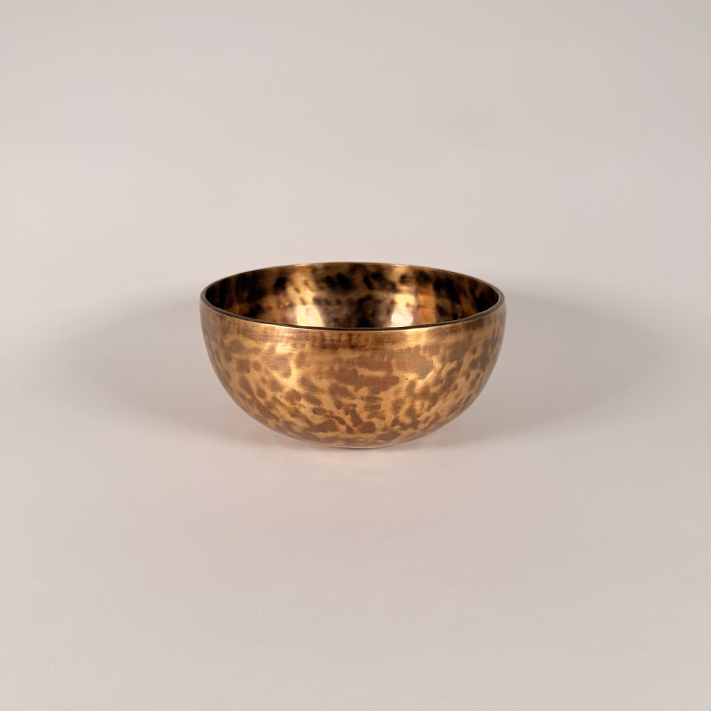 Hand-Hammered Singing Bowl — 7.00" W x 3.50" H, A Note, 890g