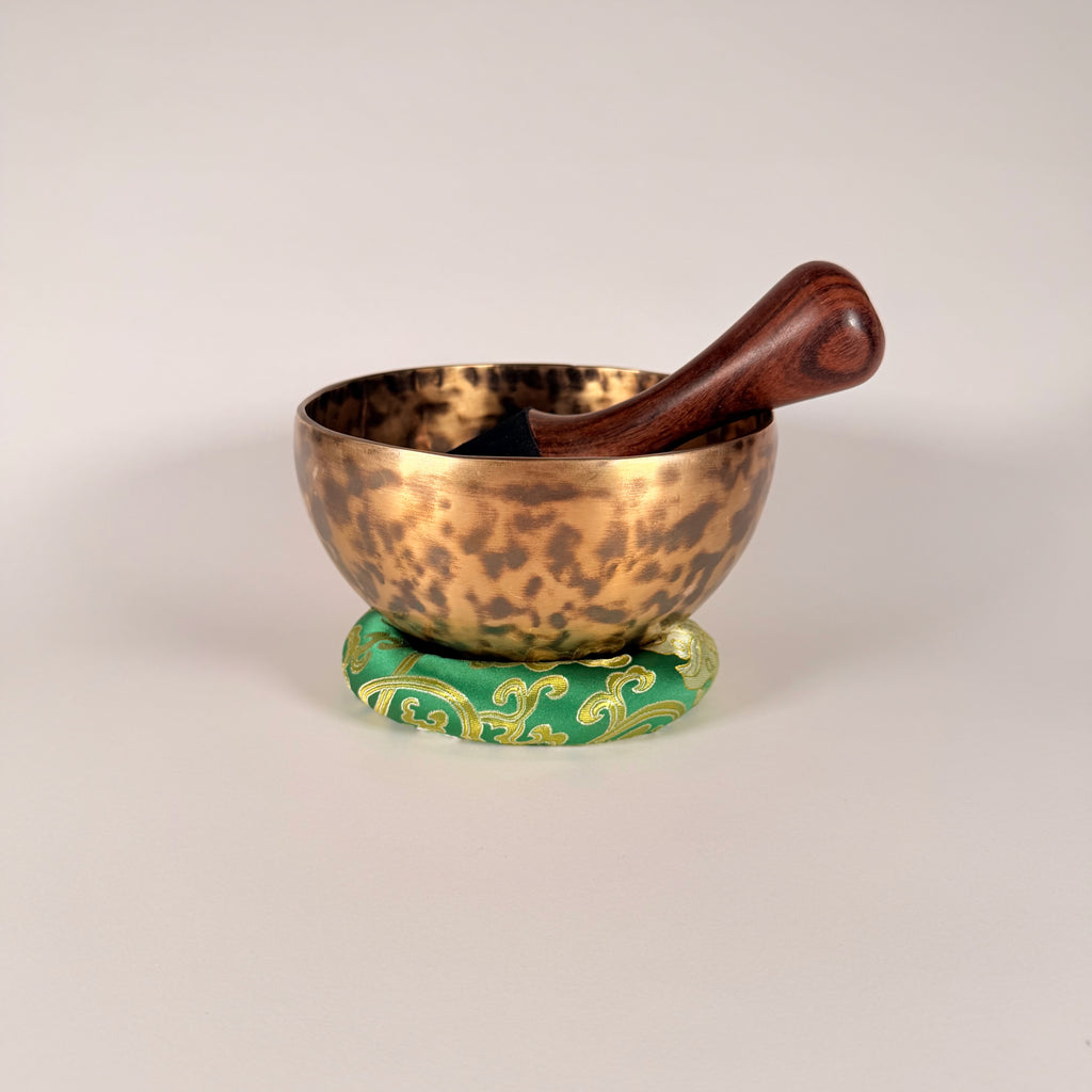 Hand-Hammered Singing Bowl — 7.75" W x 3.75" H, A Note, 1202g