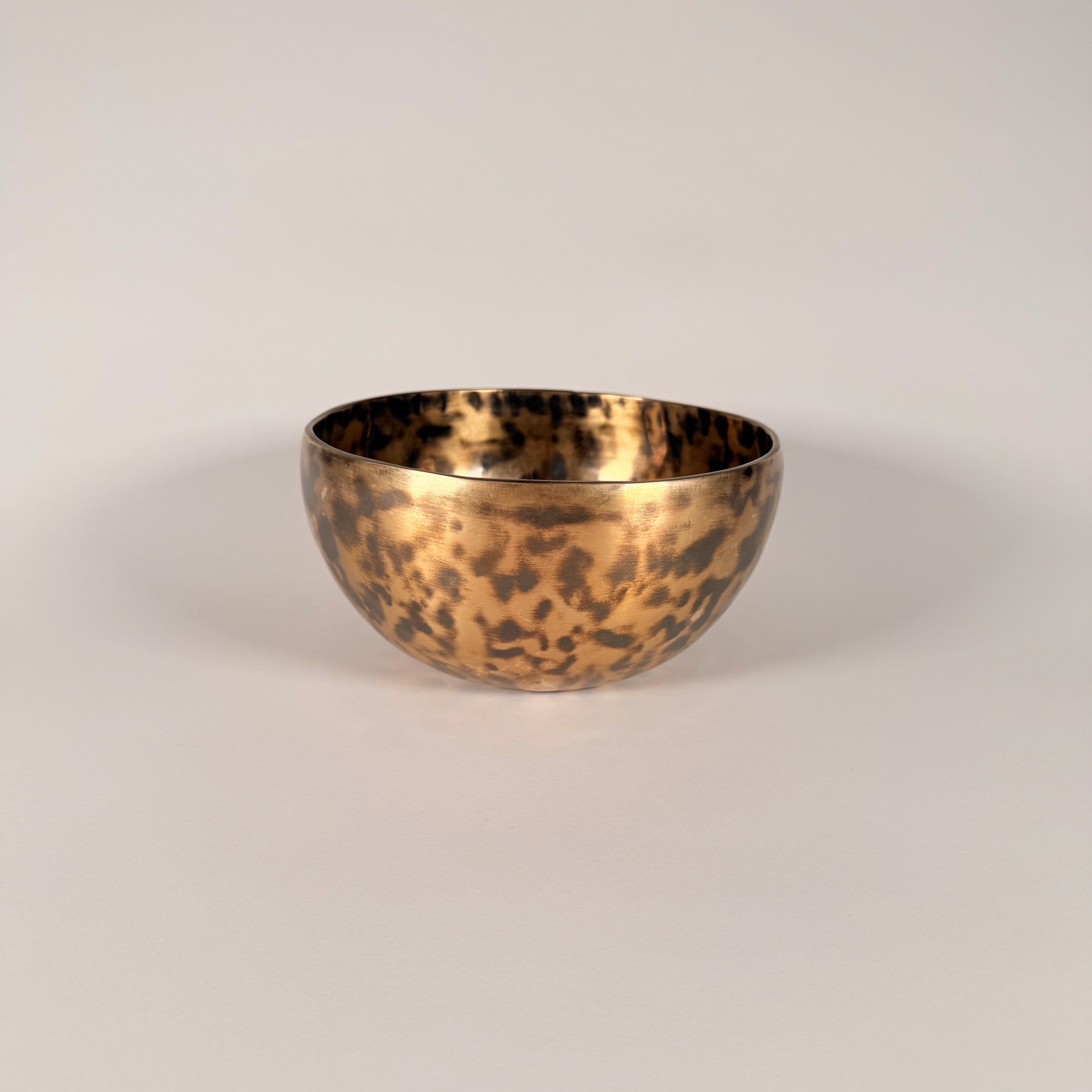 Hand-Hammered Singing Bowl — 7.75" W x 3.75" H, A Note, 1202g