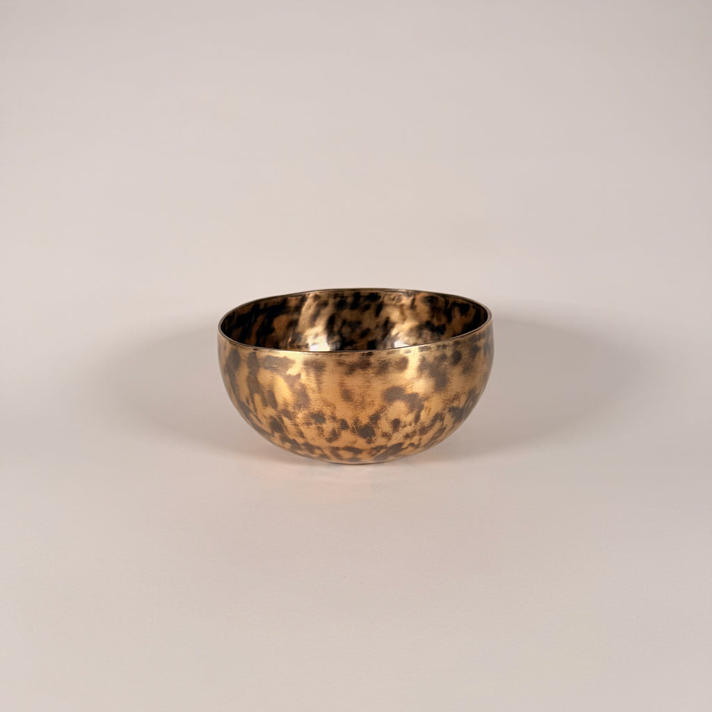 Hand-Hammered Singing Bowl — 7.25" W x 3.75" H, F Note, 906g