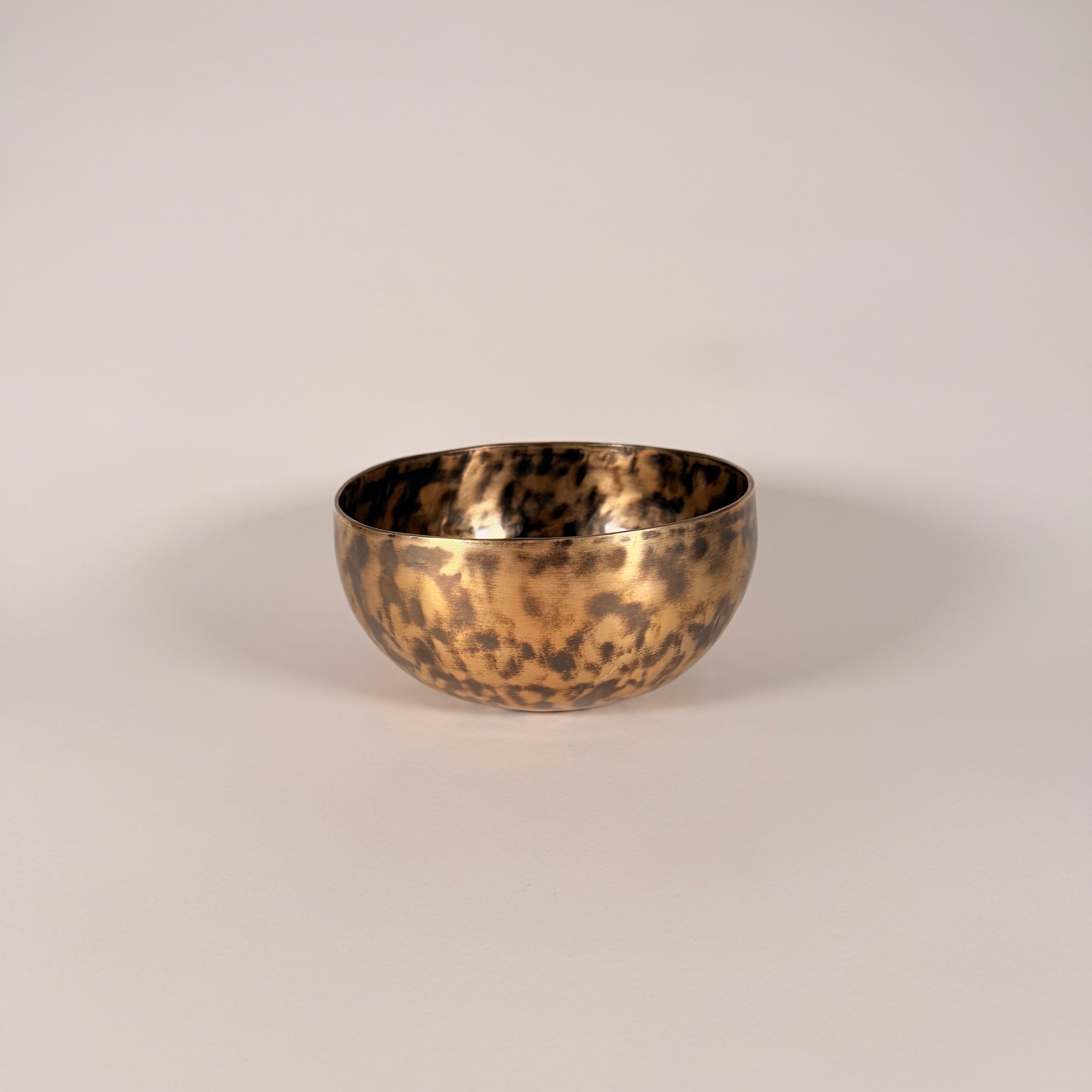 Hand-Hammered Singing Bowl — 7.25" W x 3.75" H, F Note, 906g